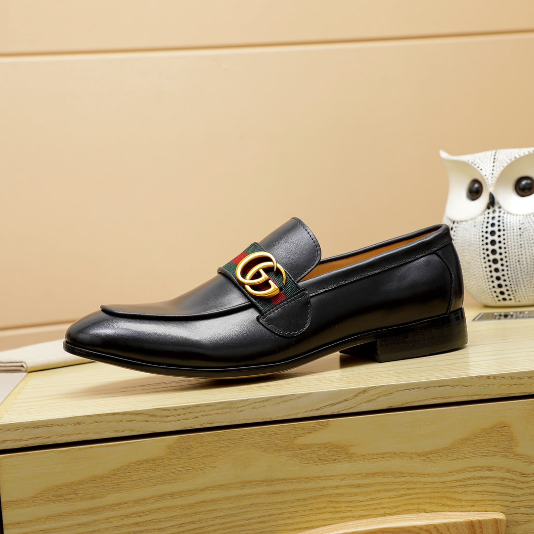 Gentleman Men's Shoes Leather Popular Classic Presbyterian Pattern Loafers G05