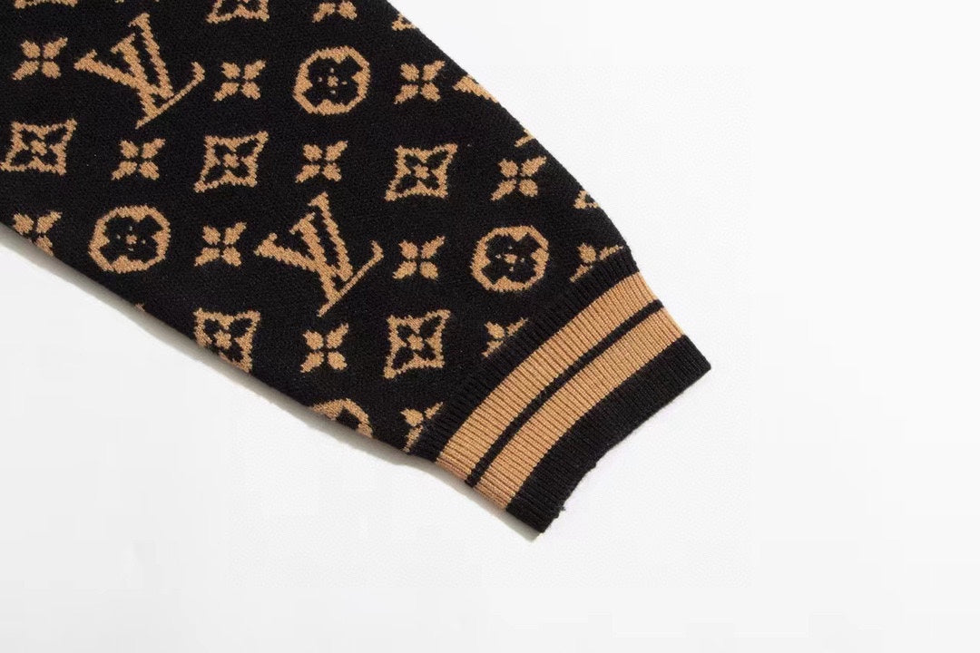 lvv Monogram logo knitted cardigan jacket 0724112502