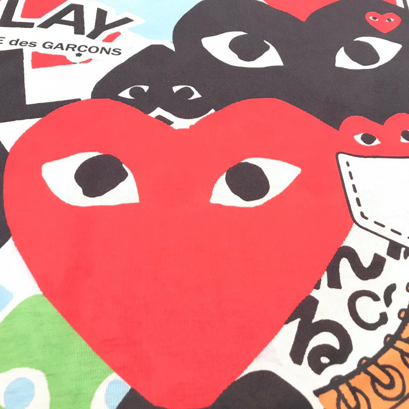 PLAY Full Printed Peach Heart T-Shirt 1025042310