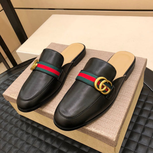 Men's Classic Lightweight Rubber Flexible Half Slippers-3