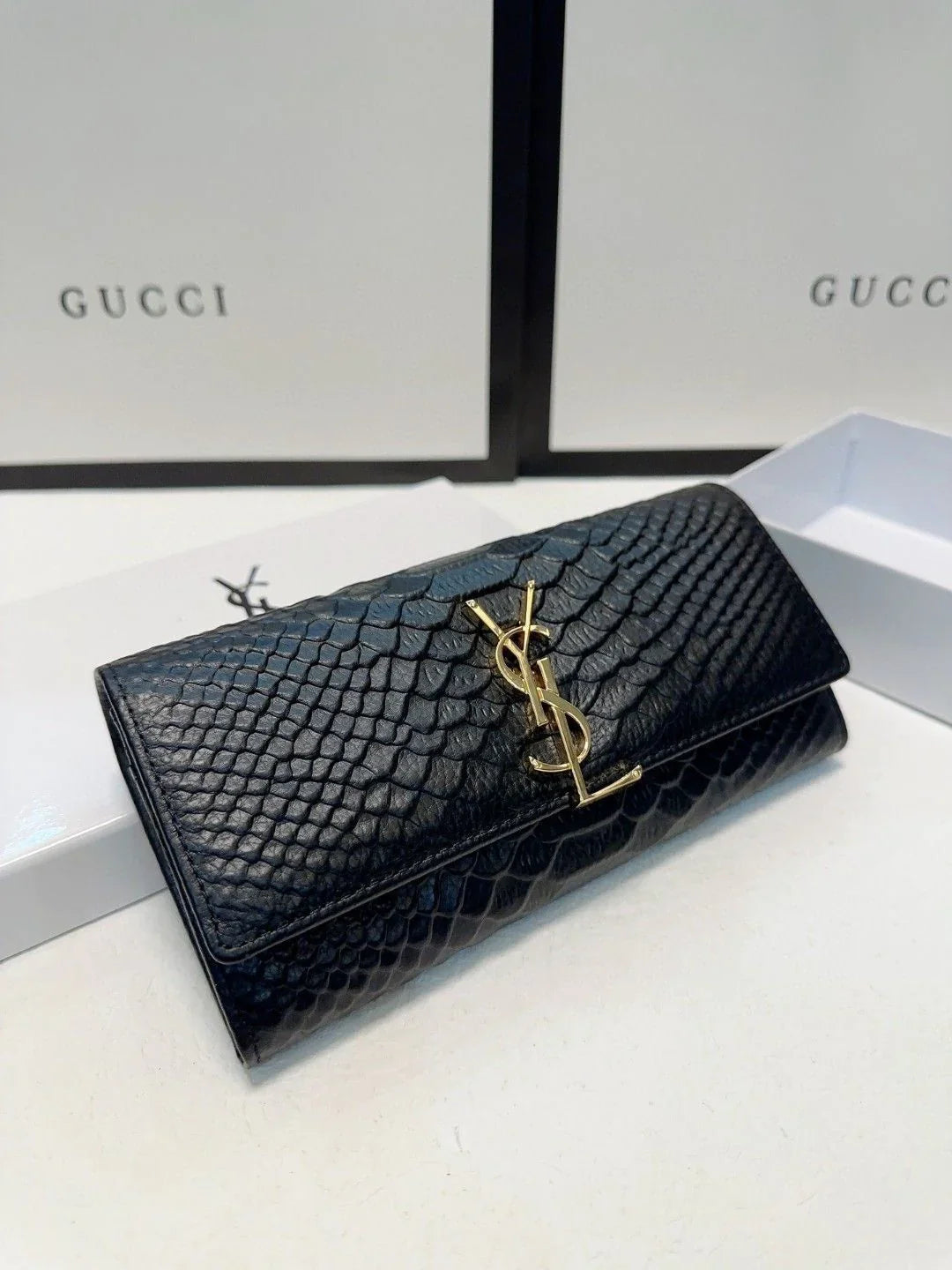 New Women's Long Wallet Snake-print Cowhide Card Bag 1024031307