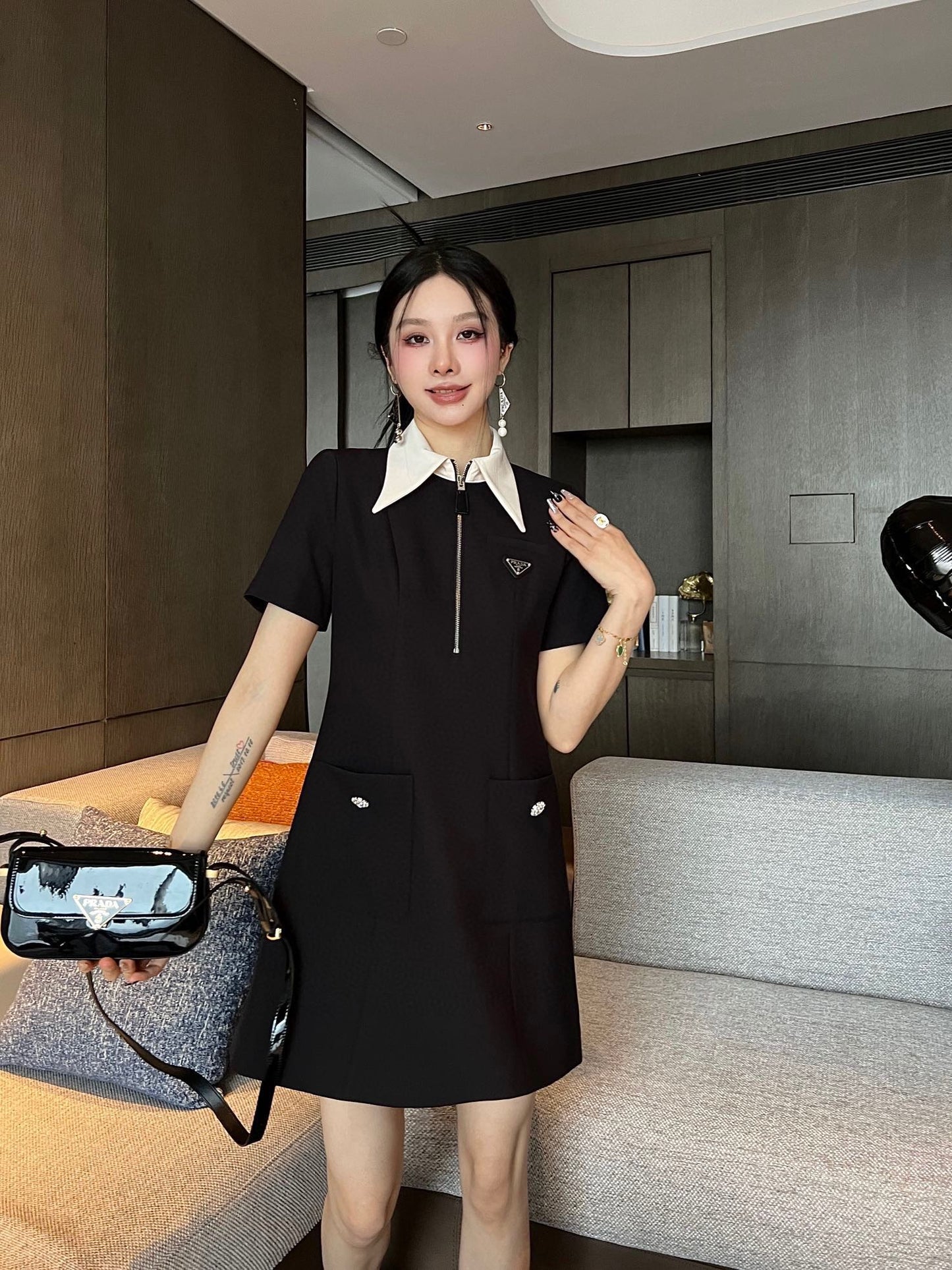 New style lapel dress 0724031301