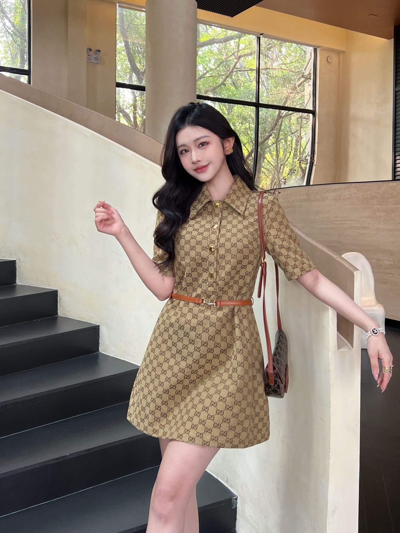 GG Fashion printed stand-up collar 0725062014