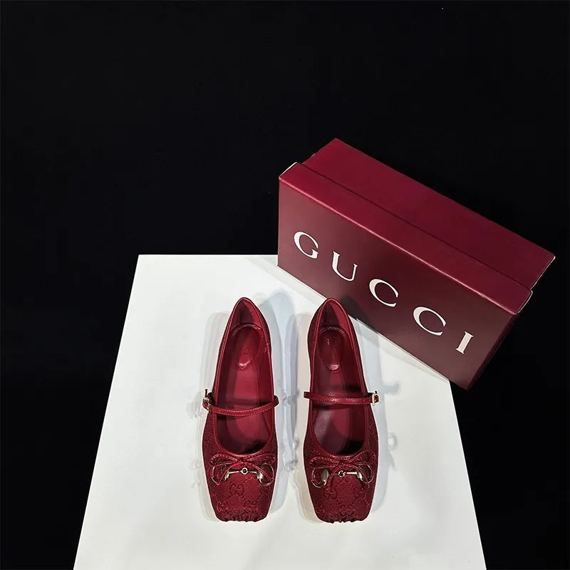 New retro Mary hundred with commuting flat single shoes 1025041114