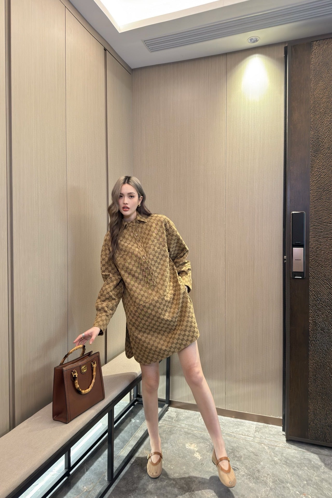 GG Fashion printed stand-up collar 0725062013