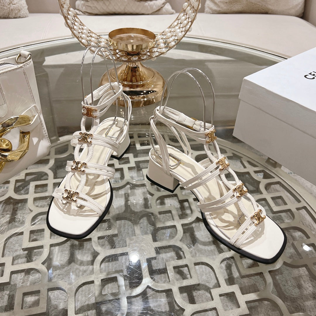 CLN new fashion retro thick heel sandals 0725031008