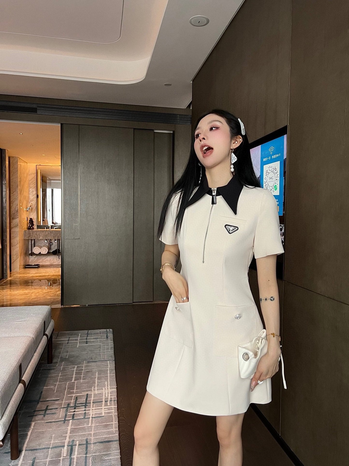 New style lapel dress 0724031301