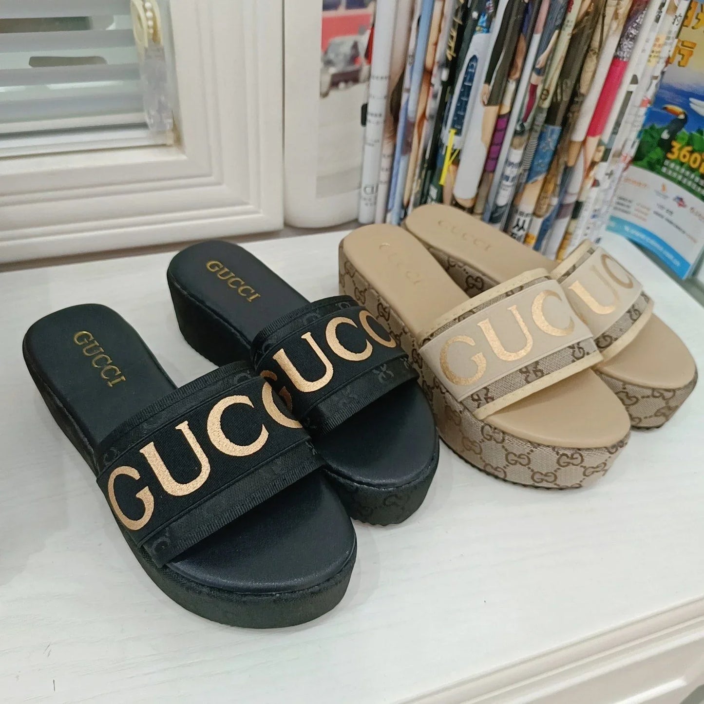 New Metallic Letter Women's Sandals 1024031806