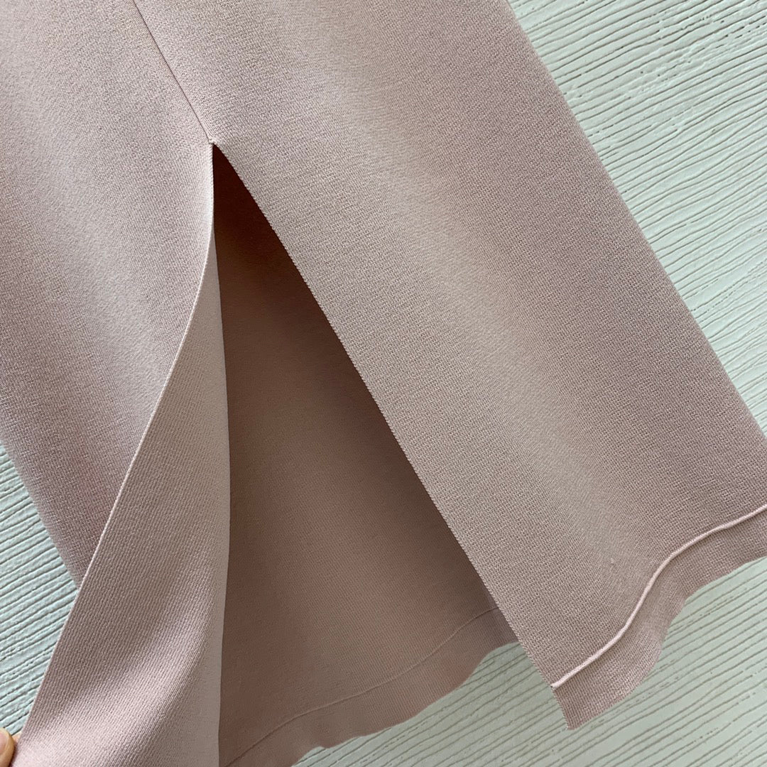 New P's Classic Triangle Label Long Knit Dress 1025070207