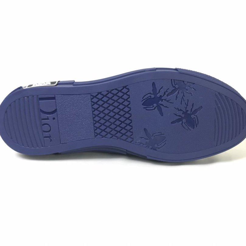 B23 Low Logo Oblique Blue Canvas Sneakers