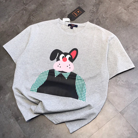 New Printed Q Bear Cow T-shirt 1025042311