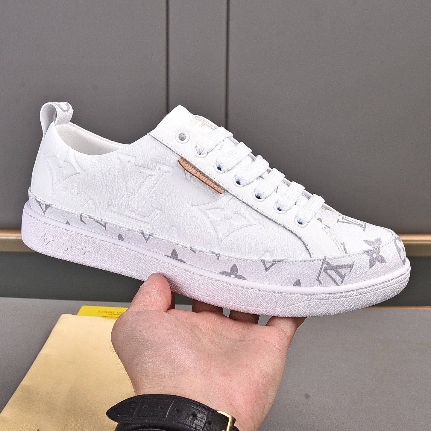 Luxury Pattern Two Tone Trendy Low-top Shoes