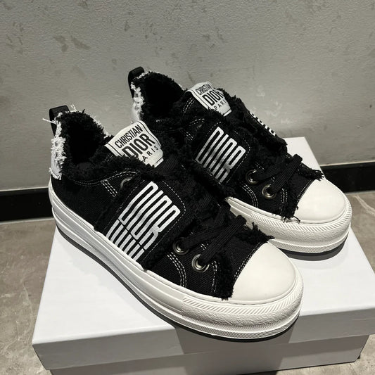 Couple models thick bottom strappy low-top casual shoes　1025042804