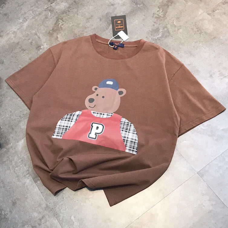 New Printed Q Bear Cow T-shirt 1025042311