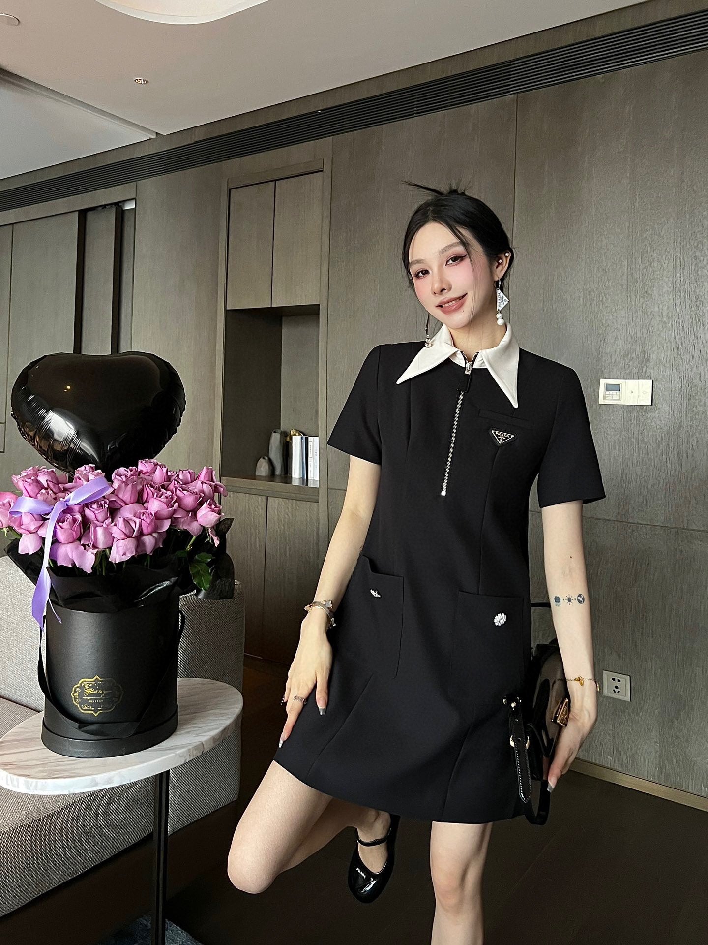 New style lapel dress 0724031301