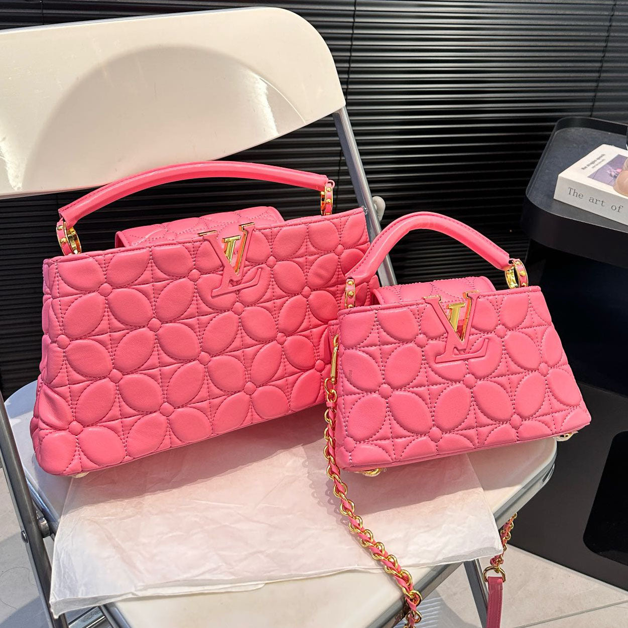 LV new CAPUCINES sheepskin embroidery handbag XC24100903