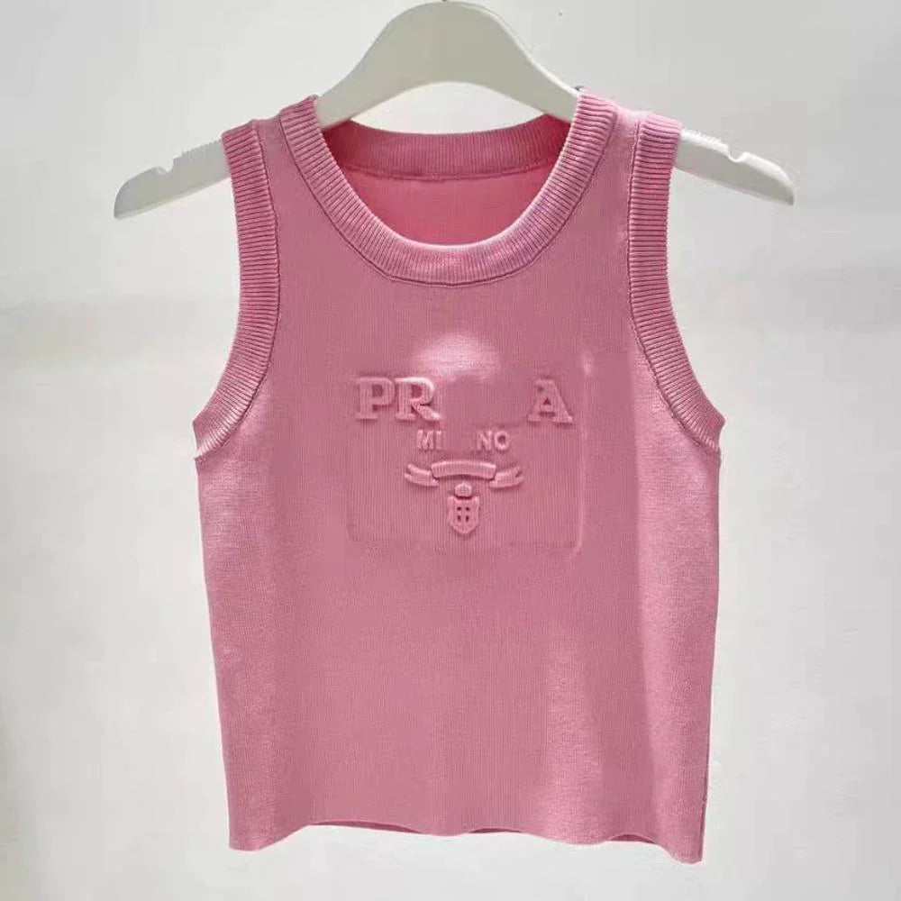 New Letter Knitted Vest Casual Base Shirt Top 1024031202