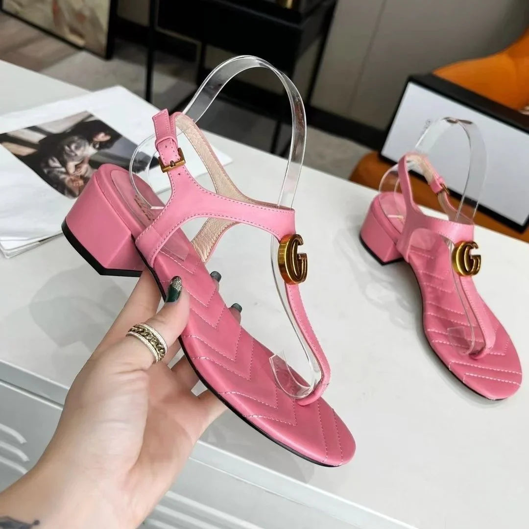 New Women's Sandals Double G Buckle Outer Wear All-match 1024031807