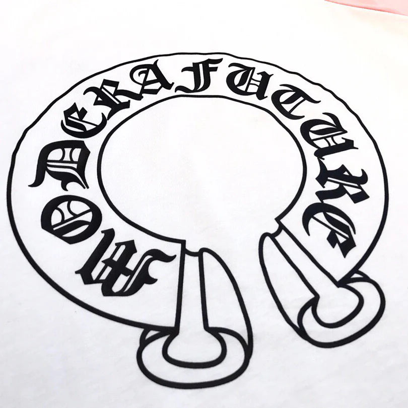 Pink Insert CH Crochet Front and Back Sanskrit T-Shirt 1025042304