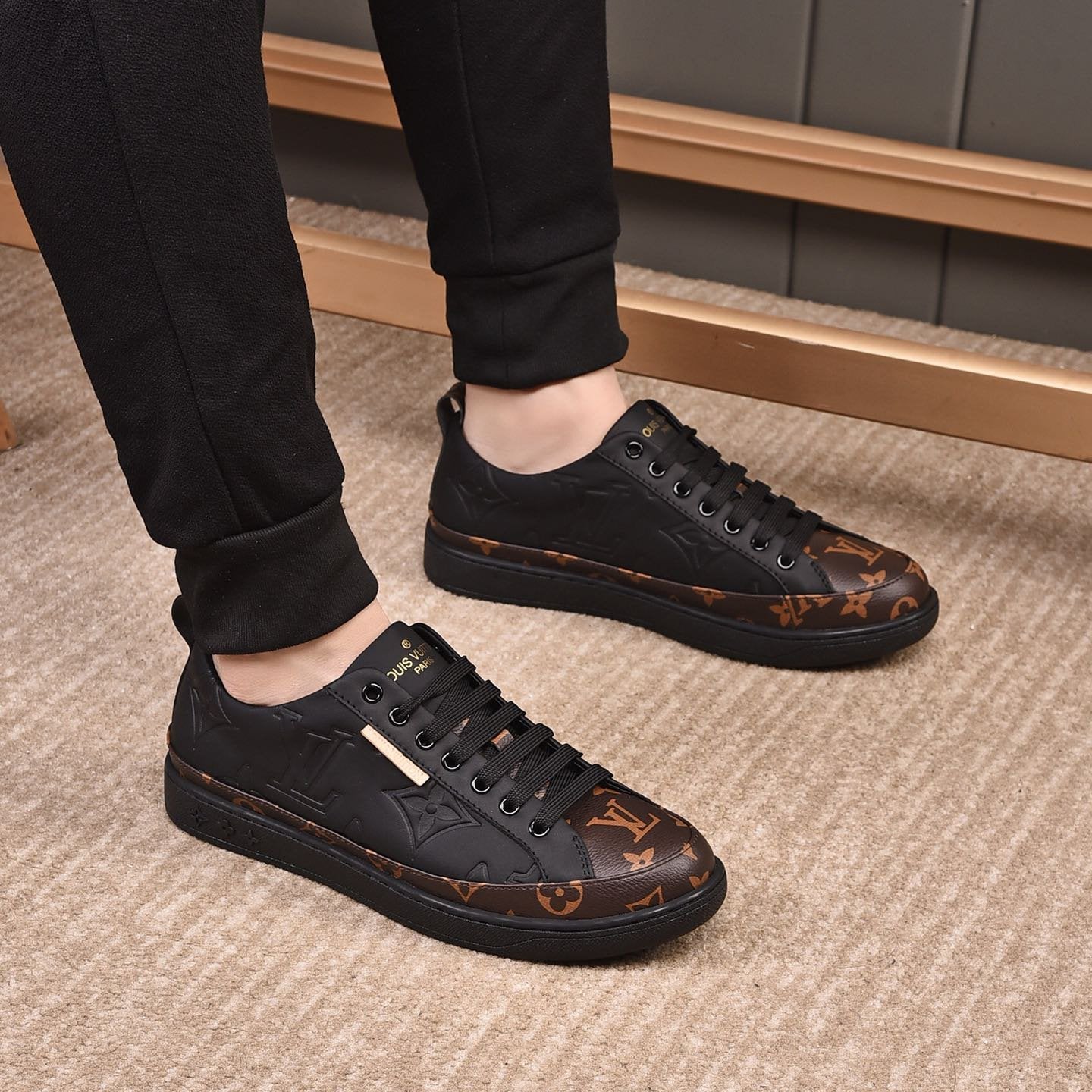 Leisure Pattern Two Tone Trendy Low-top Shoes