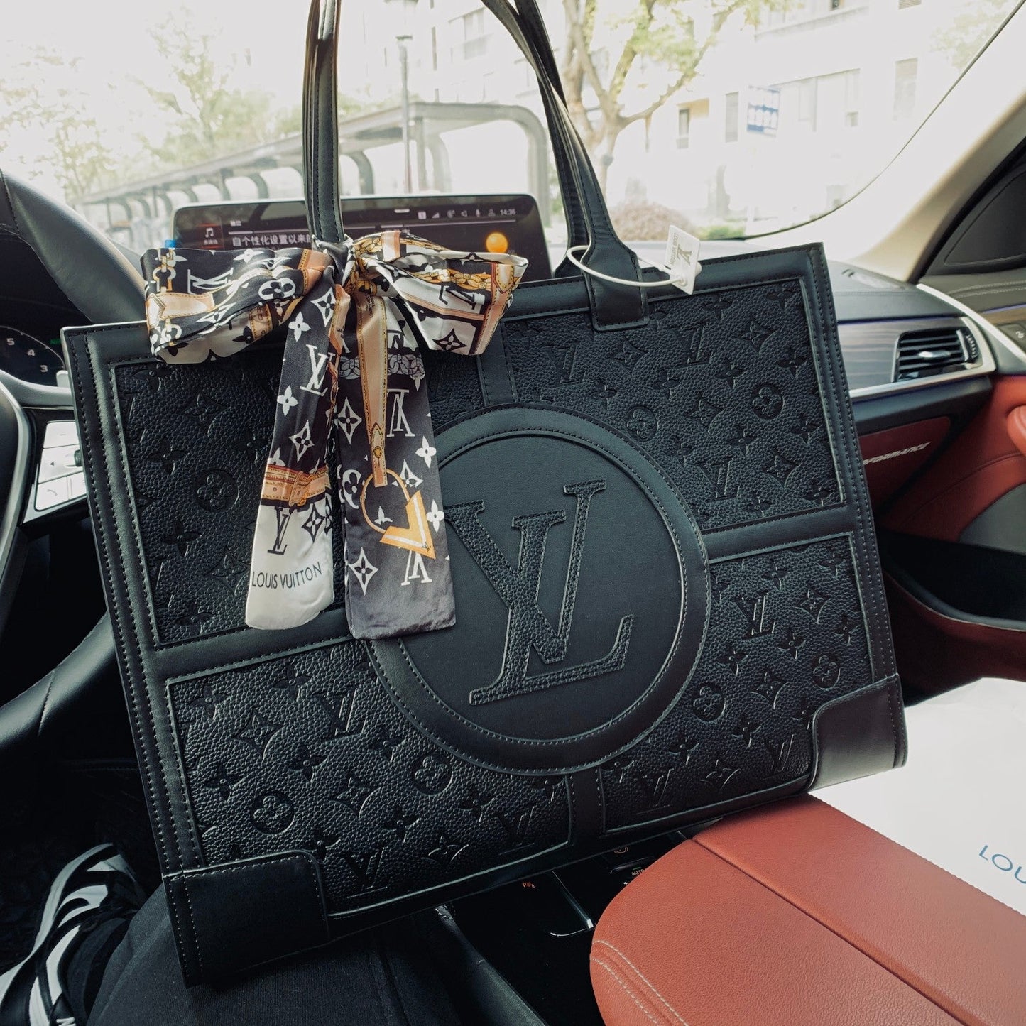 LUV fashion printed tote bag shopping bag XC0723112403