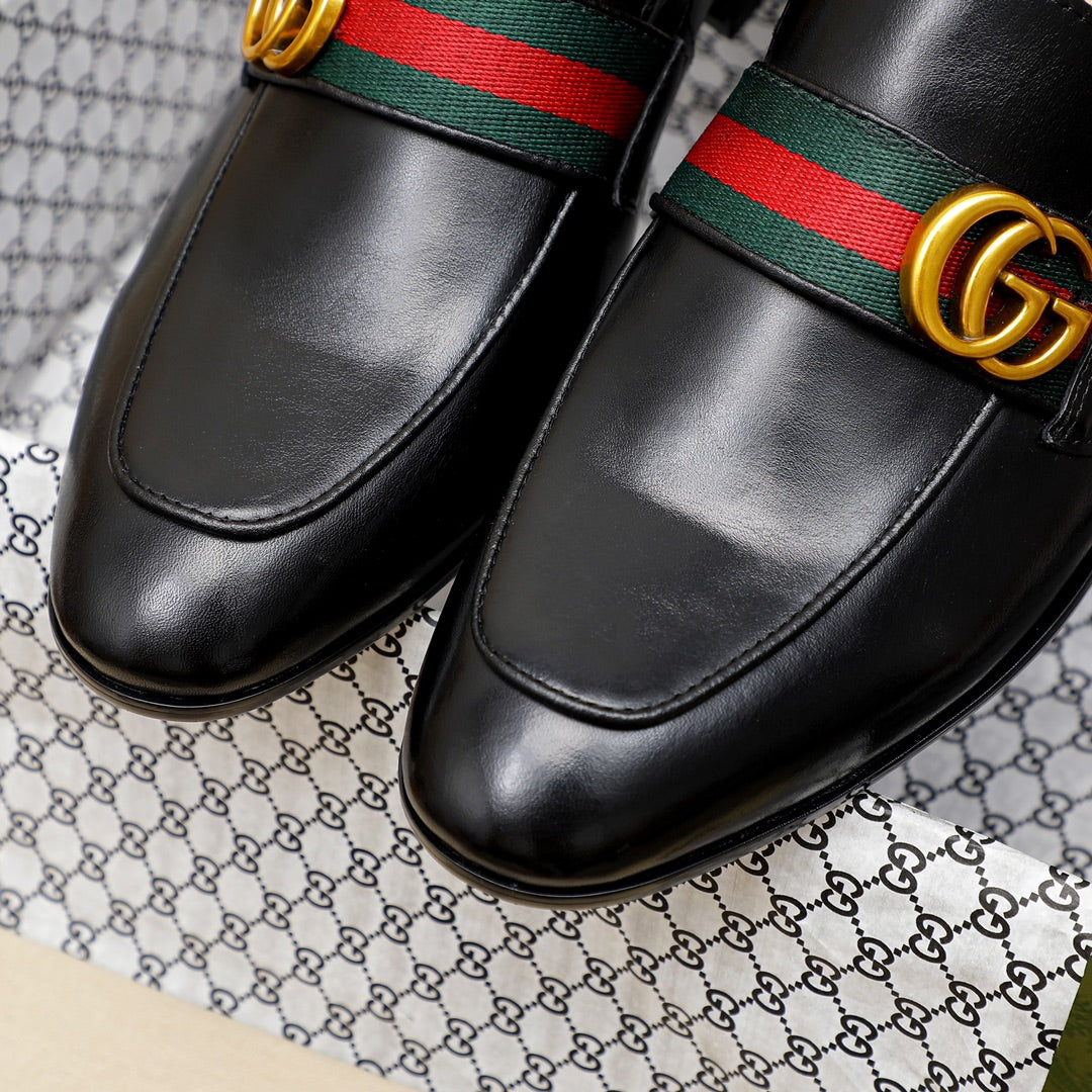 Gentleman Men's Shoes Leather Popular Classic Presbyterian Pattern Loafers G05