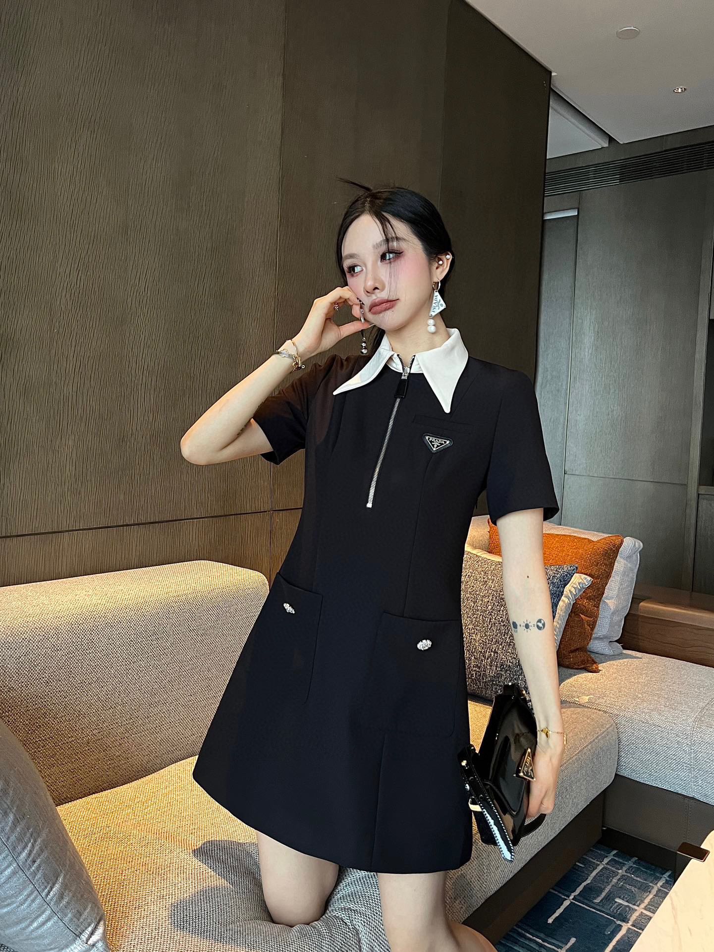 New style lapel dress 0724031301