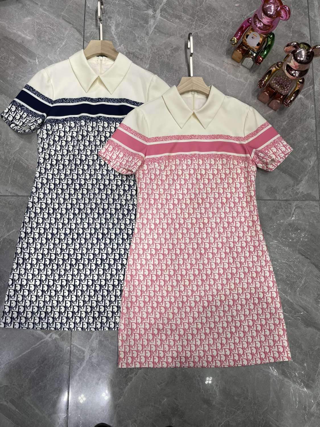 New Fashion Printed Lapel Shirt Dress 1024050701