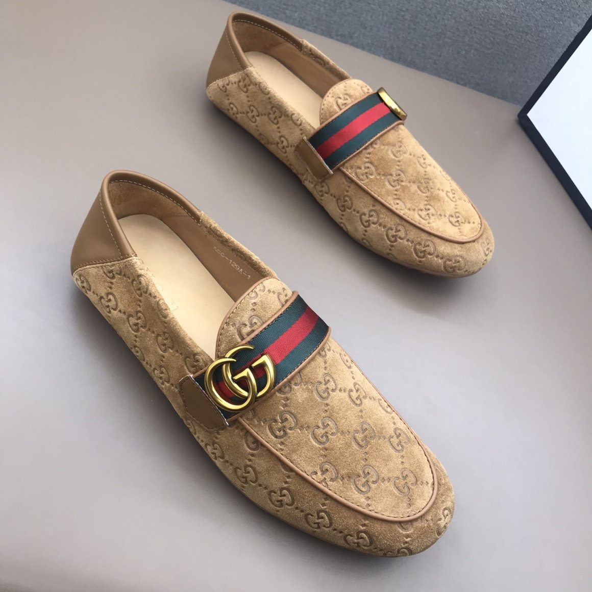 Men's luxury suede pattern loafers