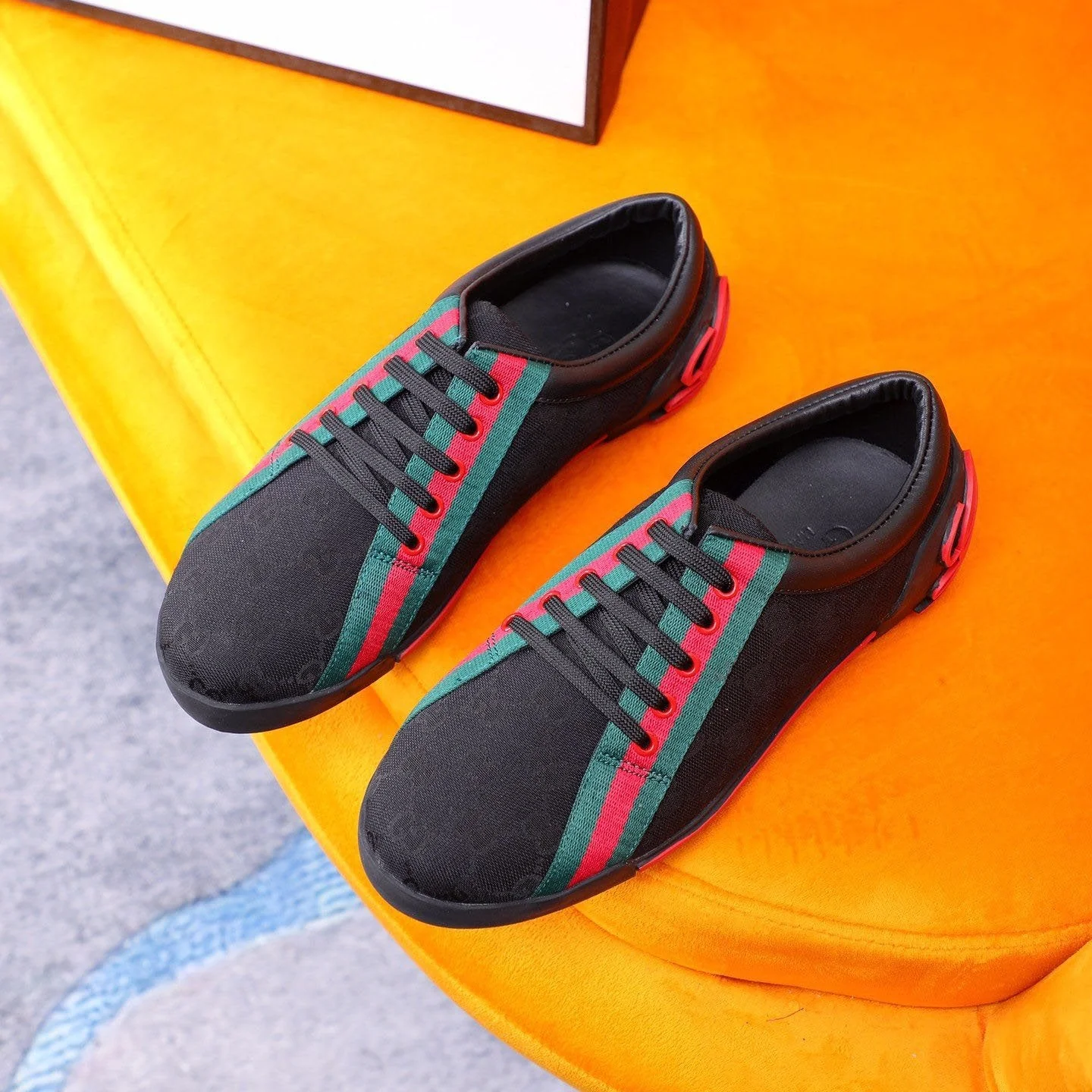 GG classic printed low-top rubber-soled sports shoes 0725061703