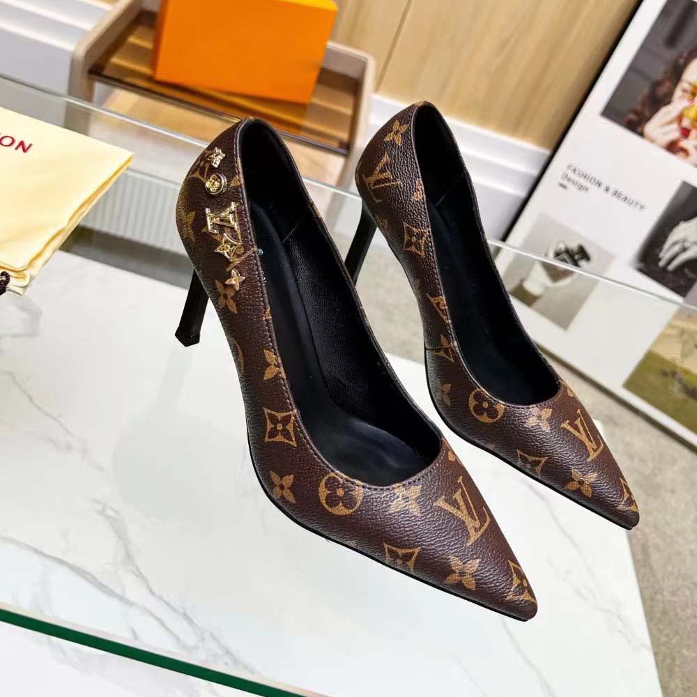 New Classic VL Pointed Toe Leather Shoes 6.5CM High Heels
