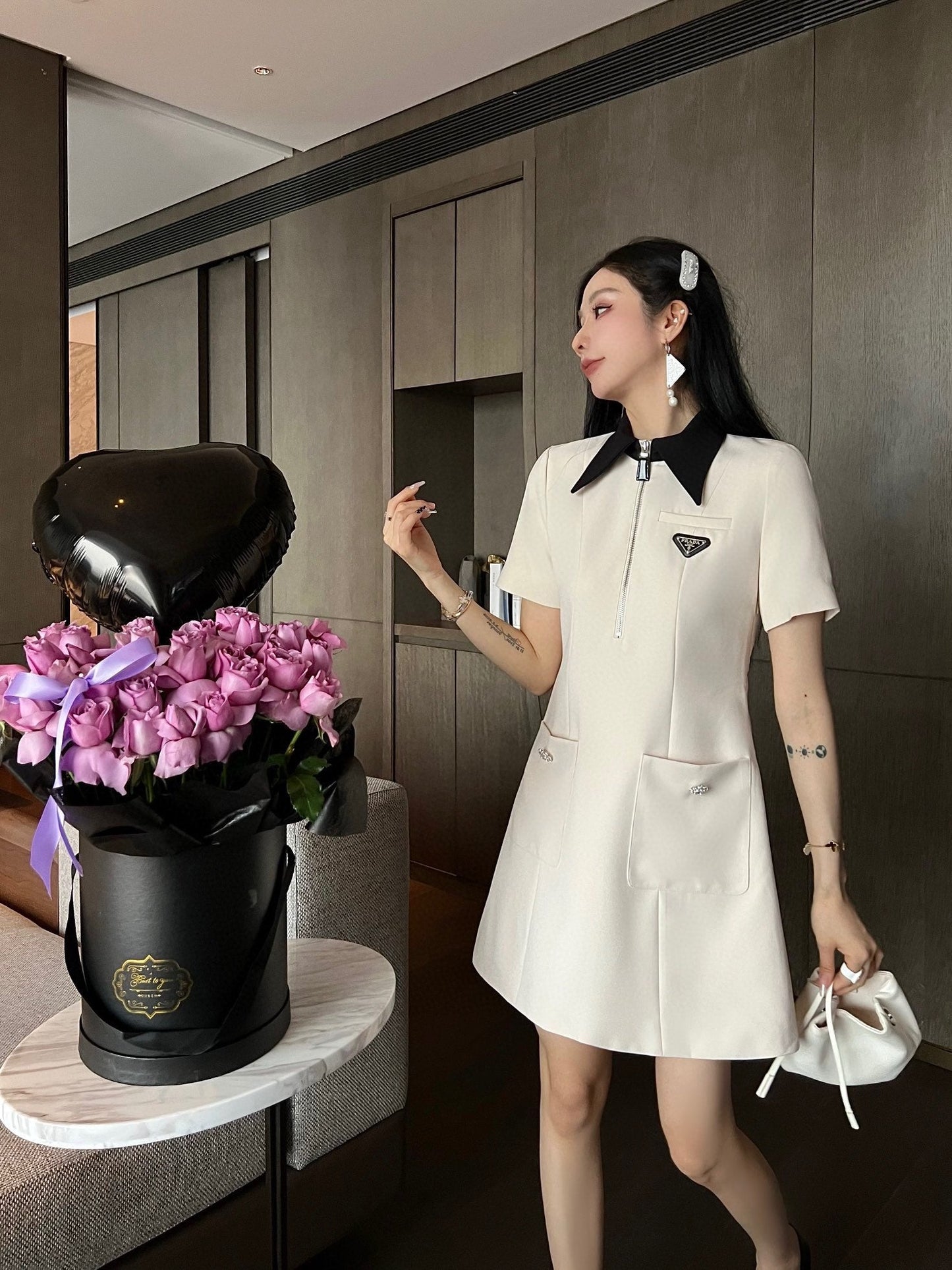 New style lapel dress 0724031301