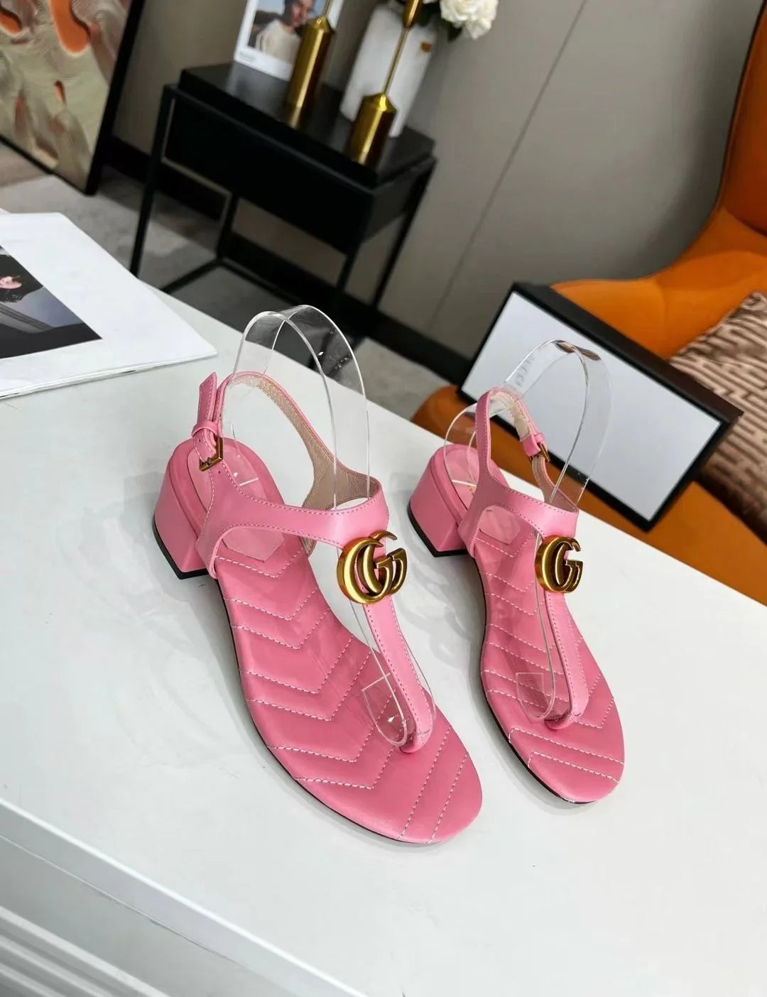 New Women's Sandals Double G Buckle Outer Wear All-match 1024031807