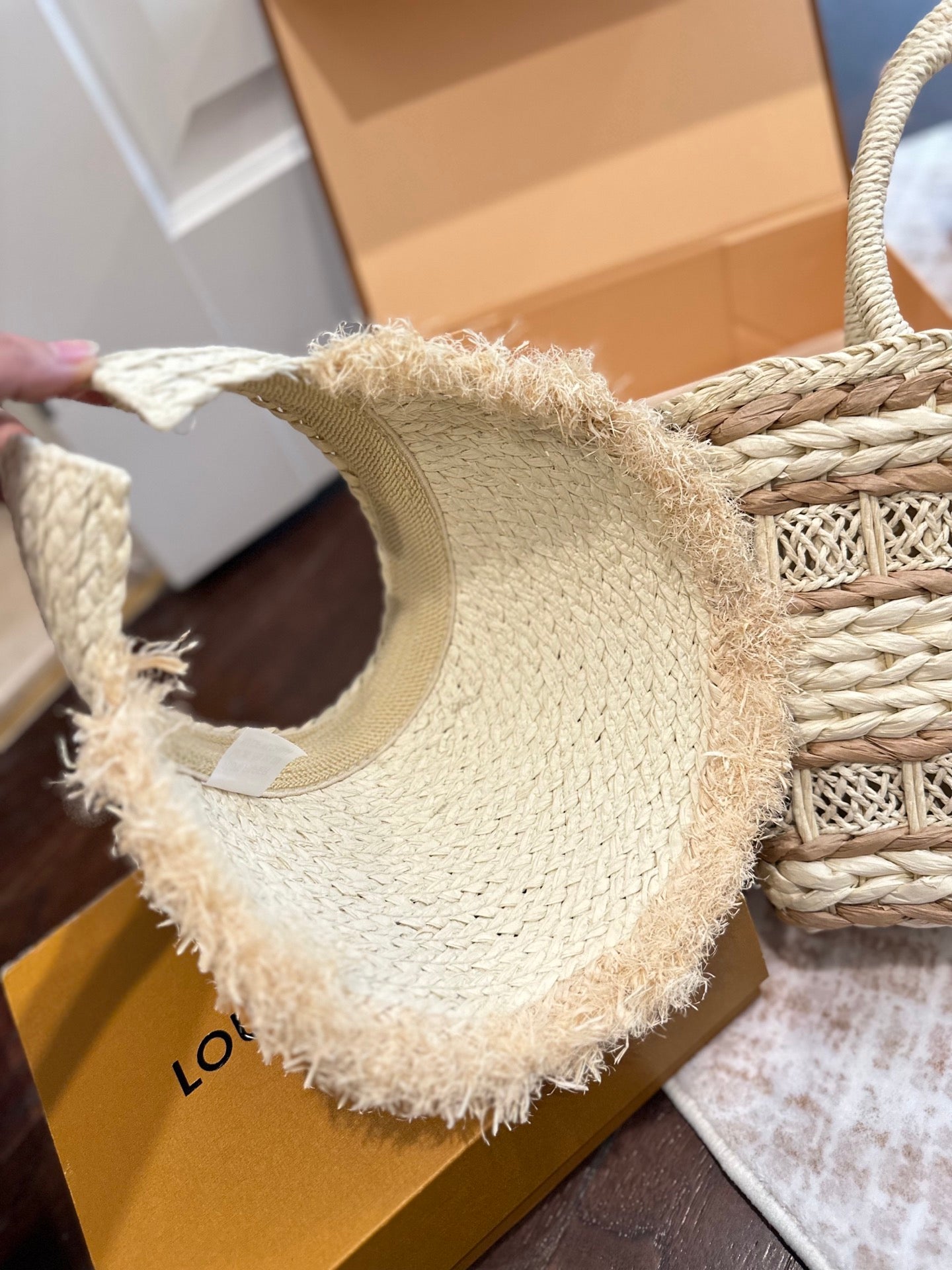 Lvv straw bag hat 2-piece set 0725070702