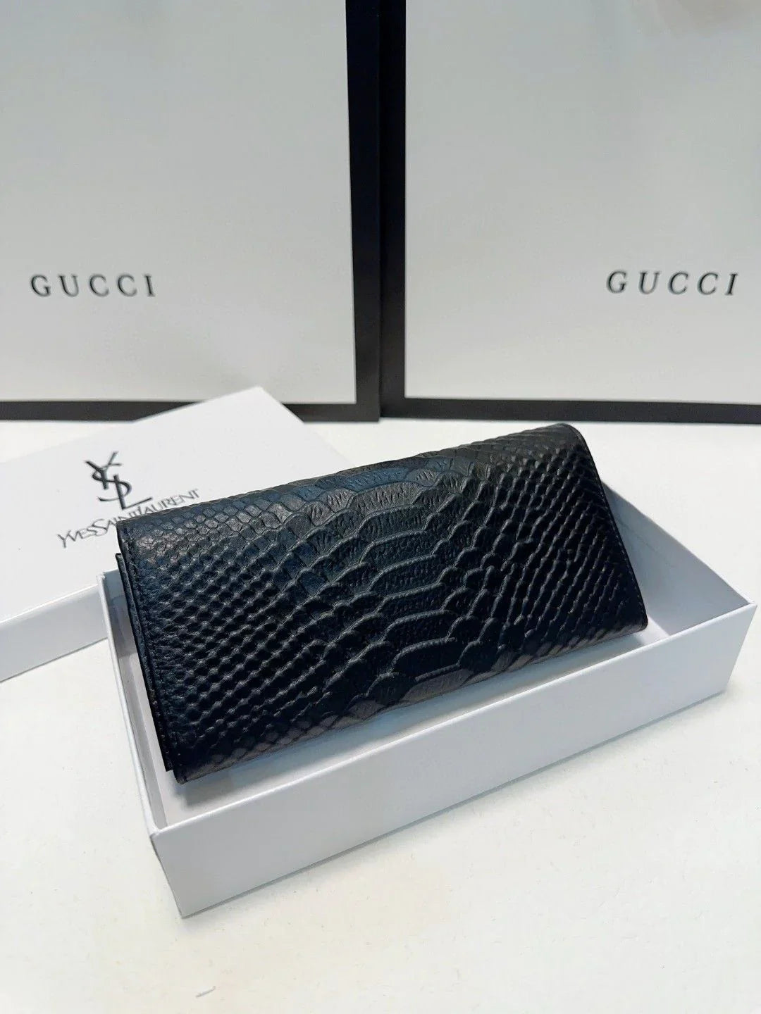 New Women's Long Wallet Snake-print Cowhide Card Bag 1024031307