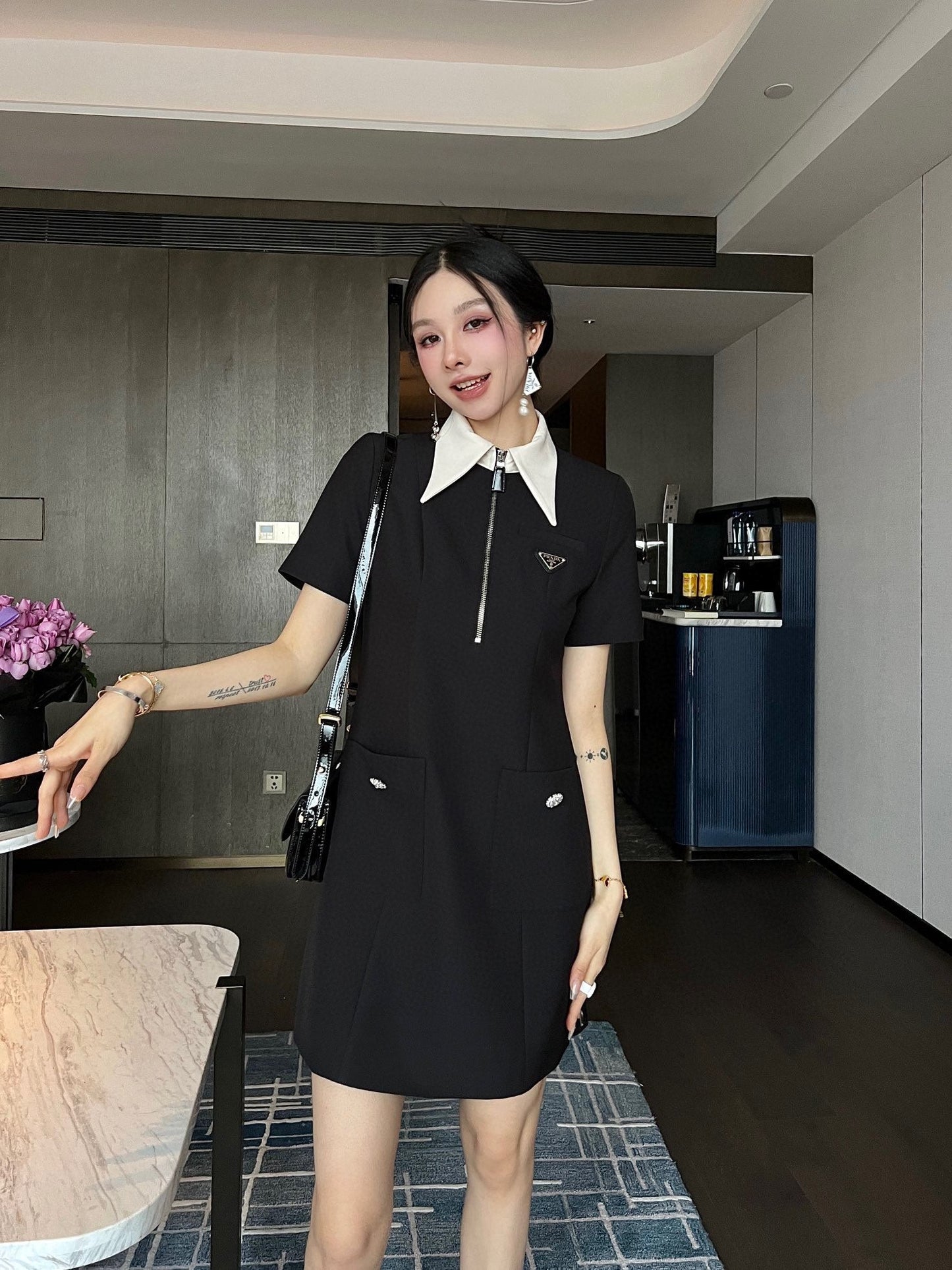 New style lapel dress 0724031301