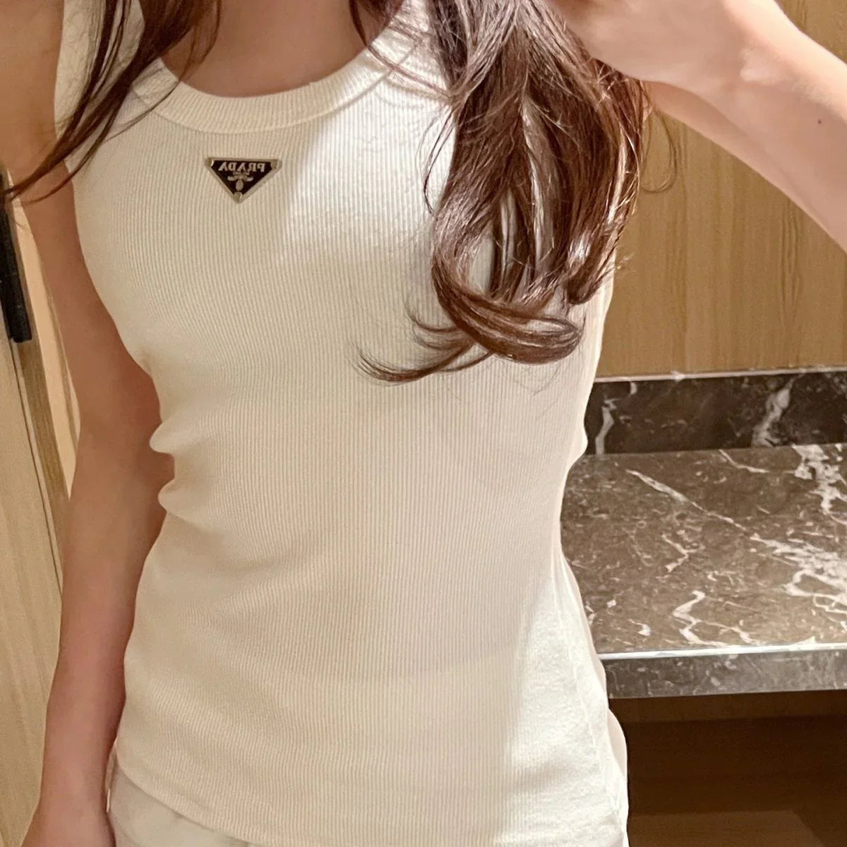 New Knitted Threaded Vest All-match Sling 1024031303