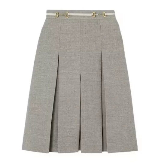 GG Horsebit Skirt Wool 1025051603