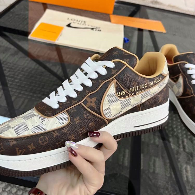 Fashion Casual Brown V& Jointly Signed Sneakers V03