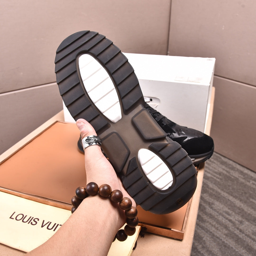 Black Color Block Cushion Sole Sneakers