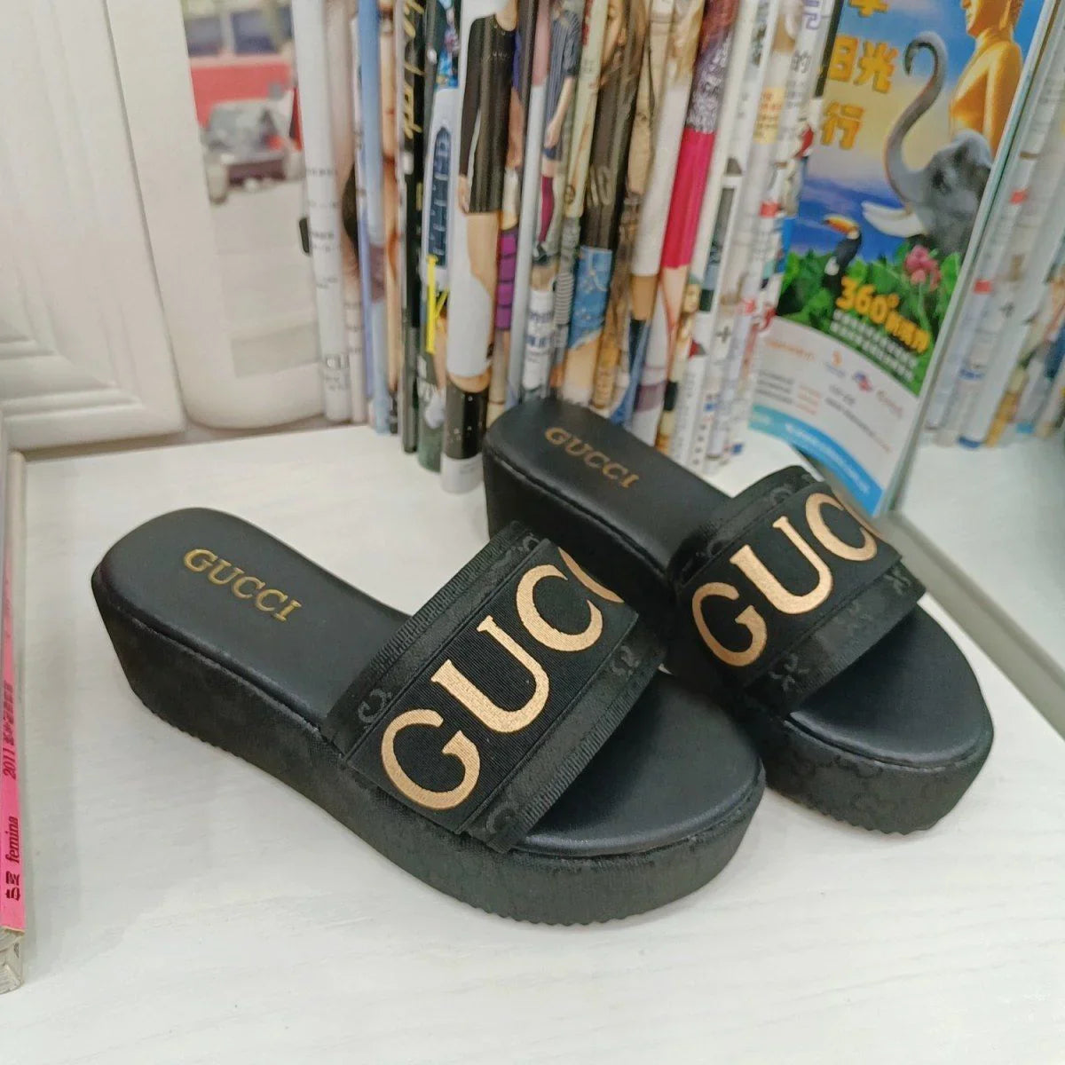 New Metallic Letter Women's Sandals 1024031806