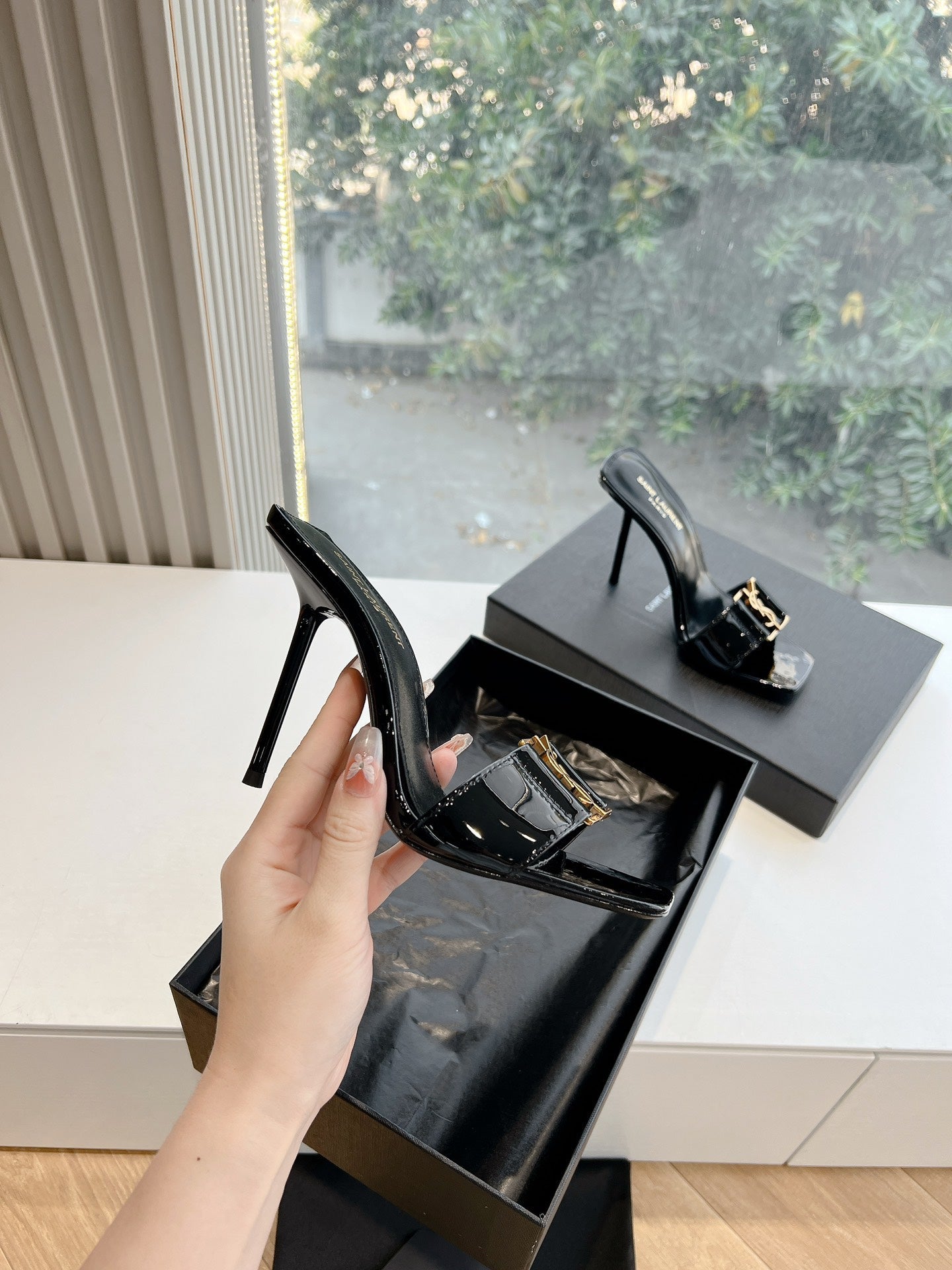 YSL high heel sandals slippers 0725021402