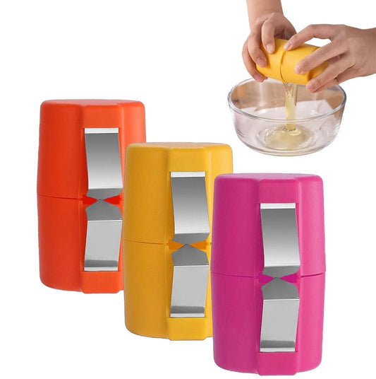 Manual Steel Egg Cracker Beater Plastic Opener and Separator Breaking Raw Egg Shells Kitchen Gadgets for Home Use