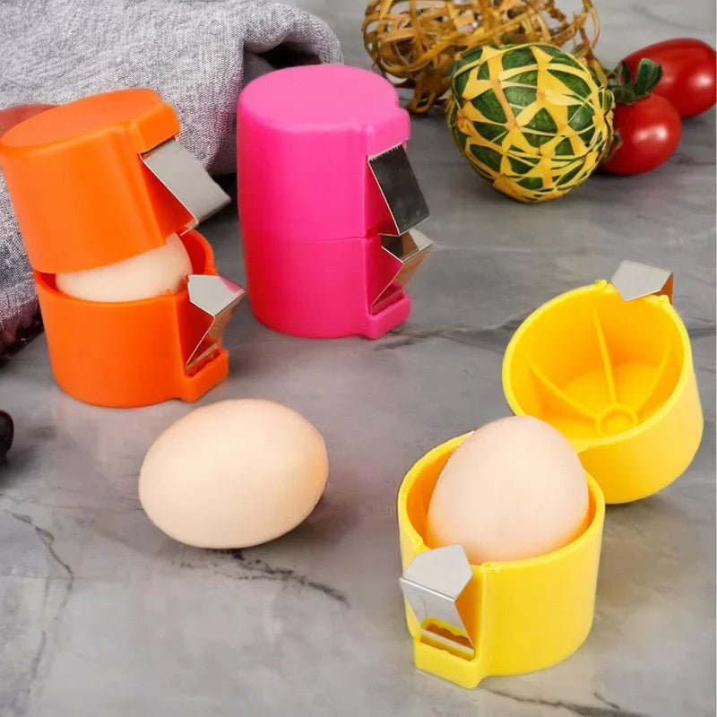 Manual Steel Egg Cracker Beater Plastic Opener and Separator Breaking Raw Egg Shells Kitchen Gadgets for Home Use