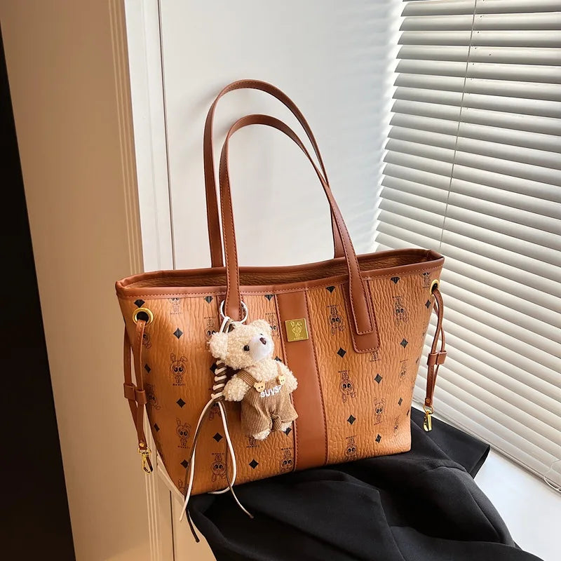 Large-capacity retro printed single-shoulder handbag 2025072903