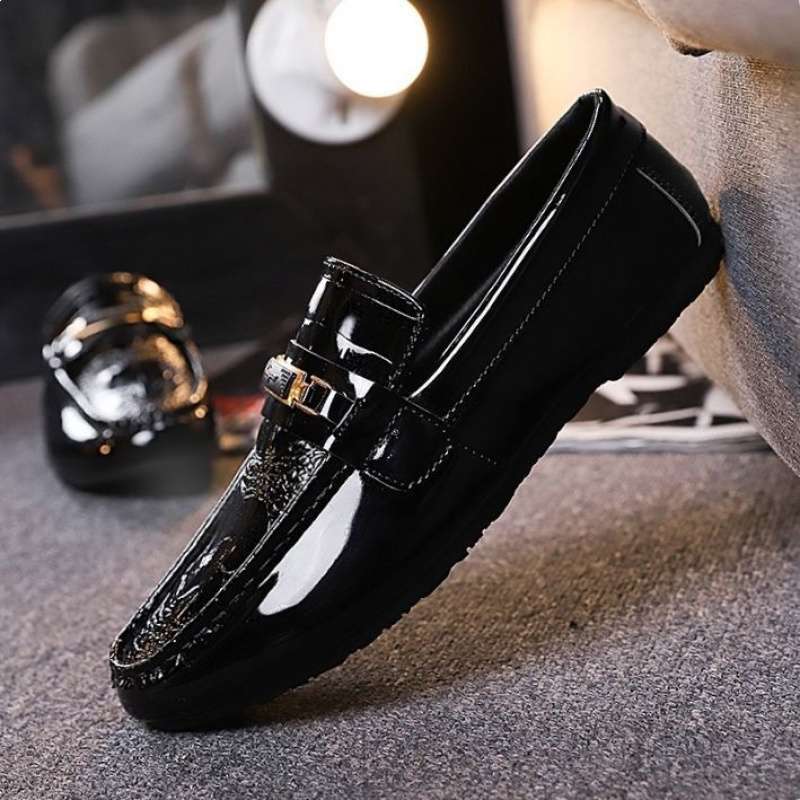 Versatile Bean Shoes Men'S 2025 Spring New Korean Style Casual Leather Shoes 1025072901