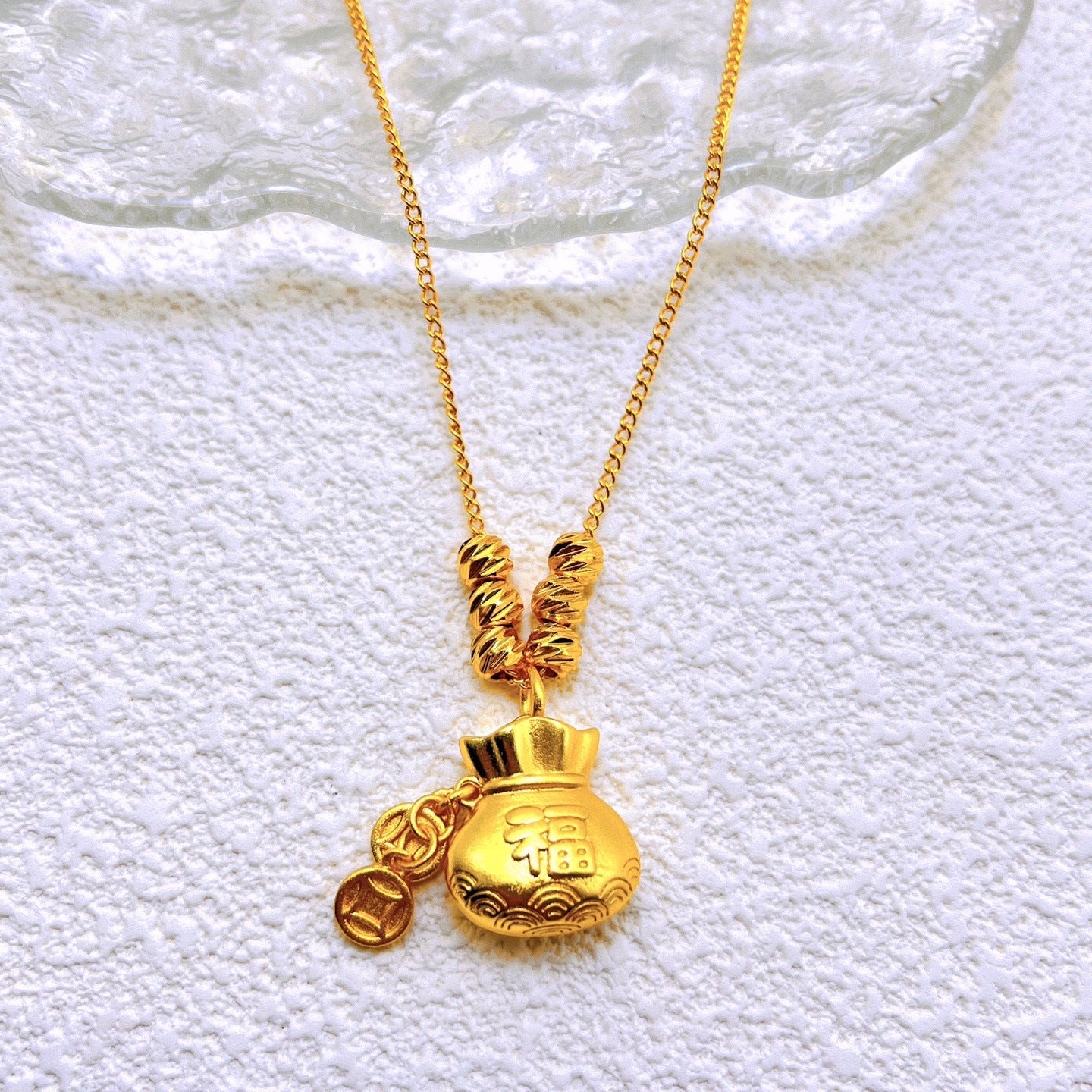 Retro three-dimensional gourd pendant necklace 2025081314