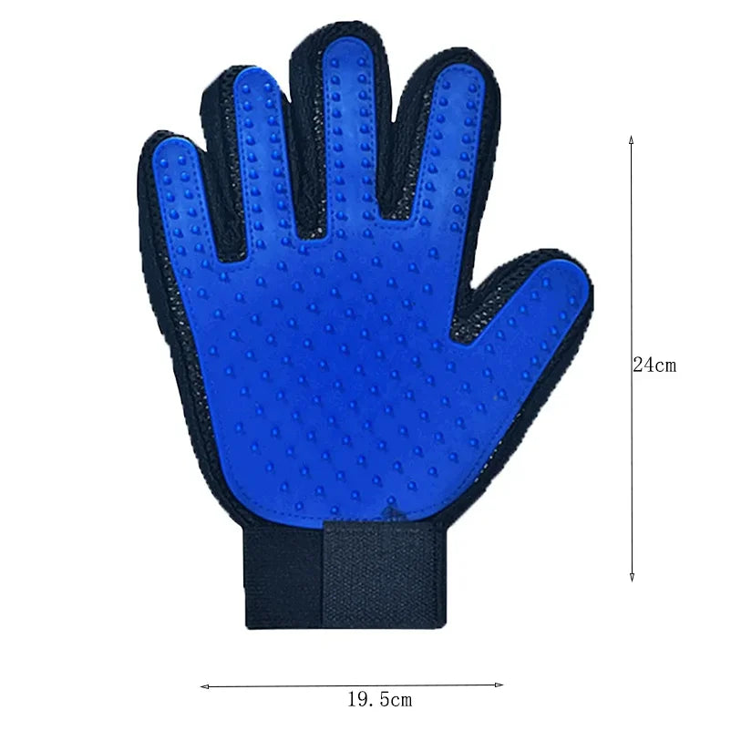 Pet grooming rubber massage gloves cat comb