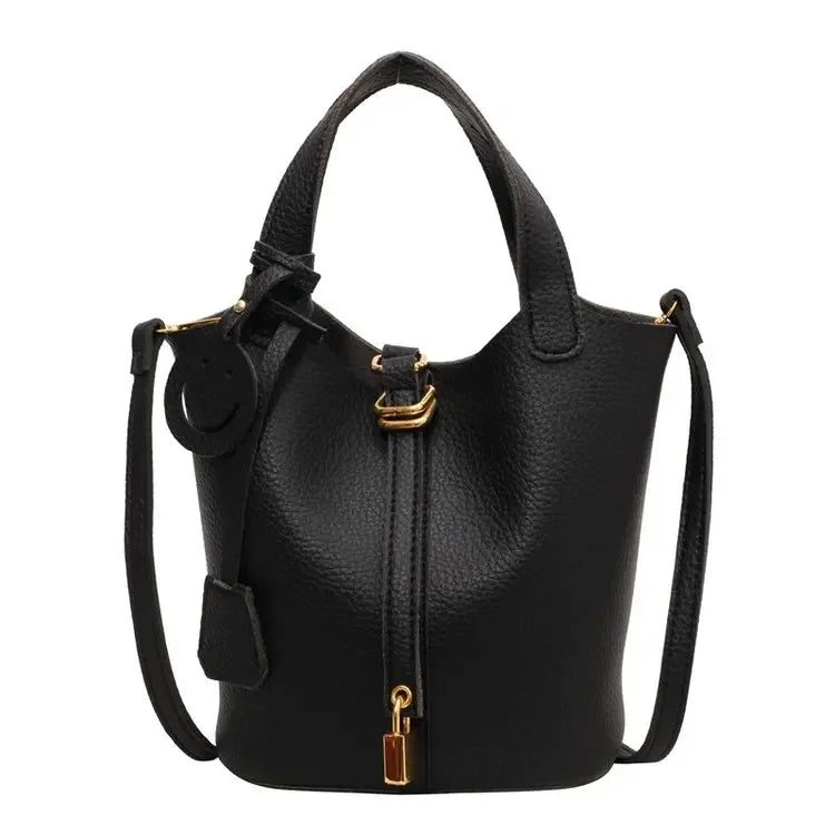 Retro bucket bag, high-end textured commuter bag 2025072908