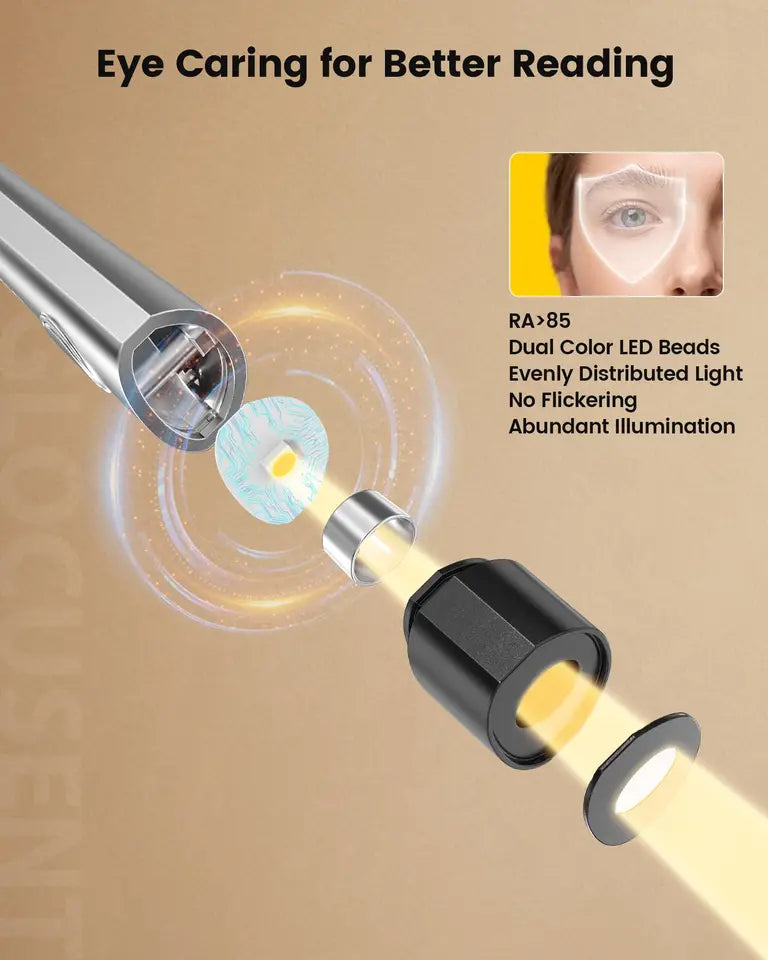 LED rechargeable and bendable arm neck reading light